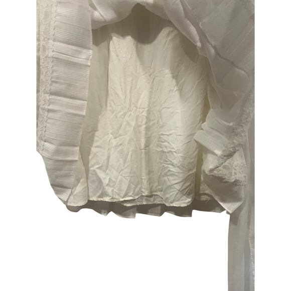 Vintage Jessica McClintock Gunne Sax Dress Prairie White Lace Cottagecore 8 - Picture 5 of 10